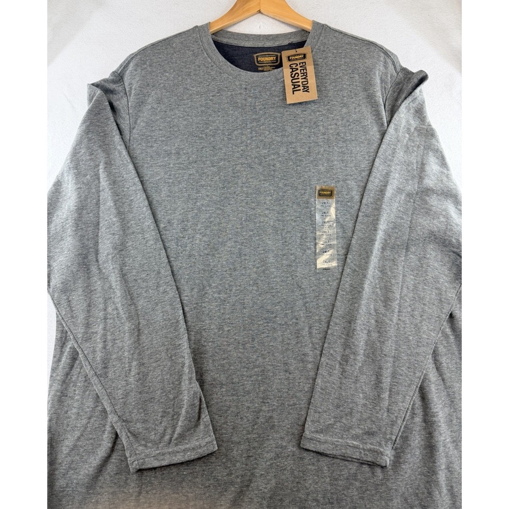 The Foundry Supply Co. Long Sleeve Shirt Men's 2XLT Gray NWT 304839